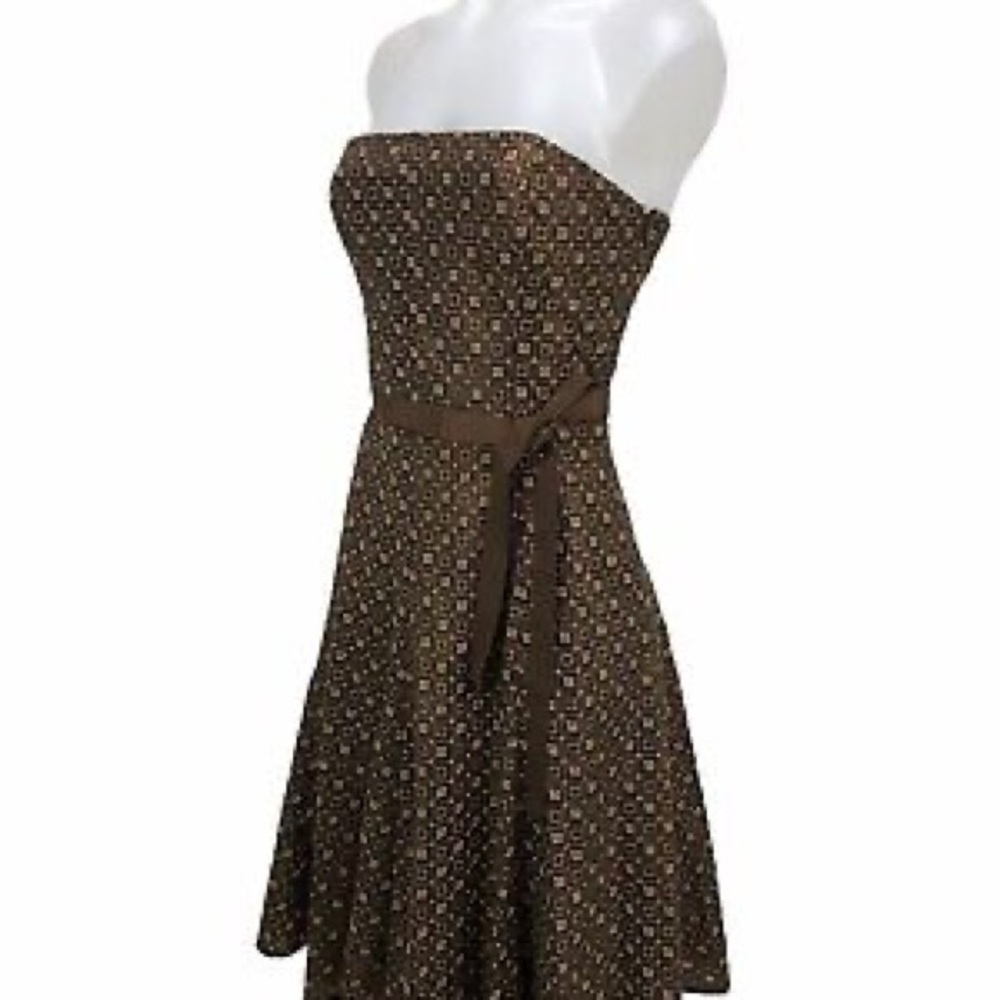 BCBGMaxAzria Strapless A-Line Dress